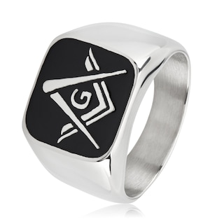 Foto 1 | Anillo West Coast Jewelry Masonic Shield De Acero Inoxidable - Venta Internacional.