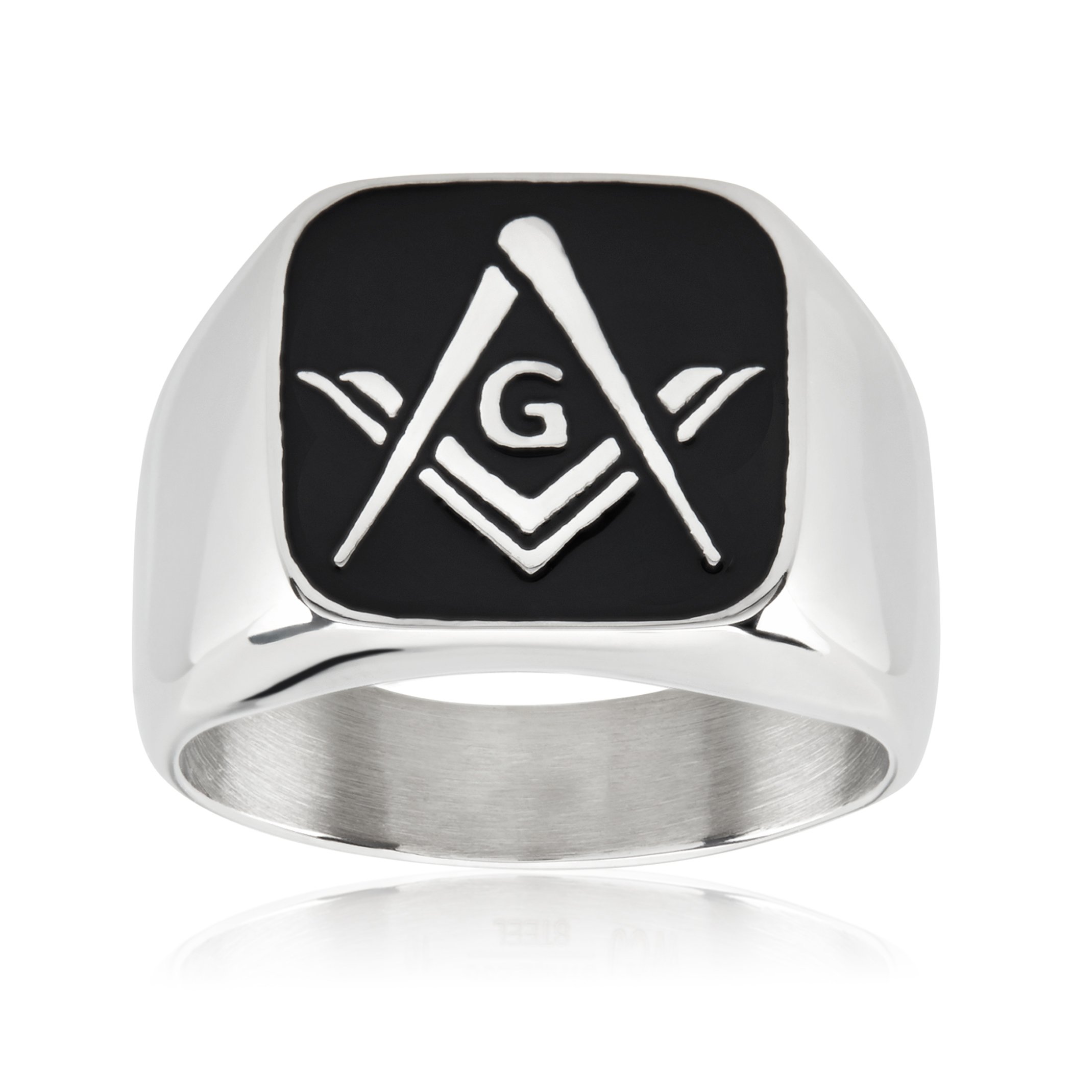 Foto 3 pulgar | Anillo West Coast Jewelry Masonic Shield De Acero Inoxidable - Venta Internacional.
