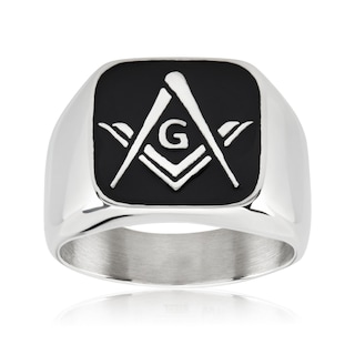 Foto 2 | Anillo West Coast Jewelry Masonic Shield De Acero Inoxidable - Venta Internacional.