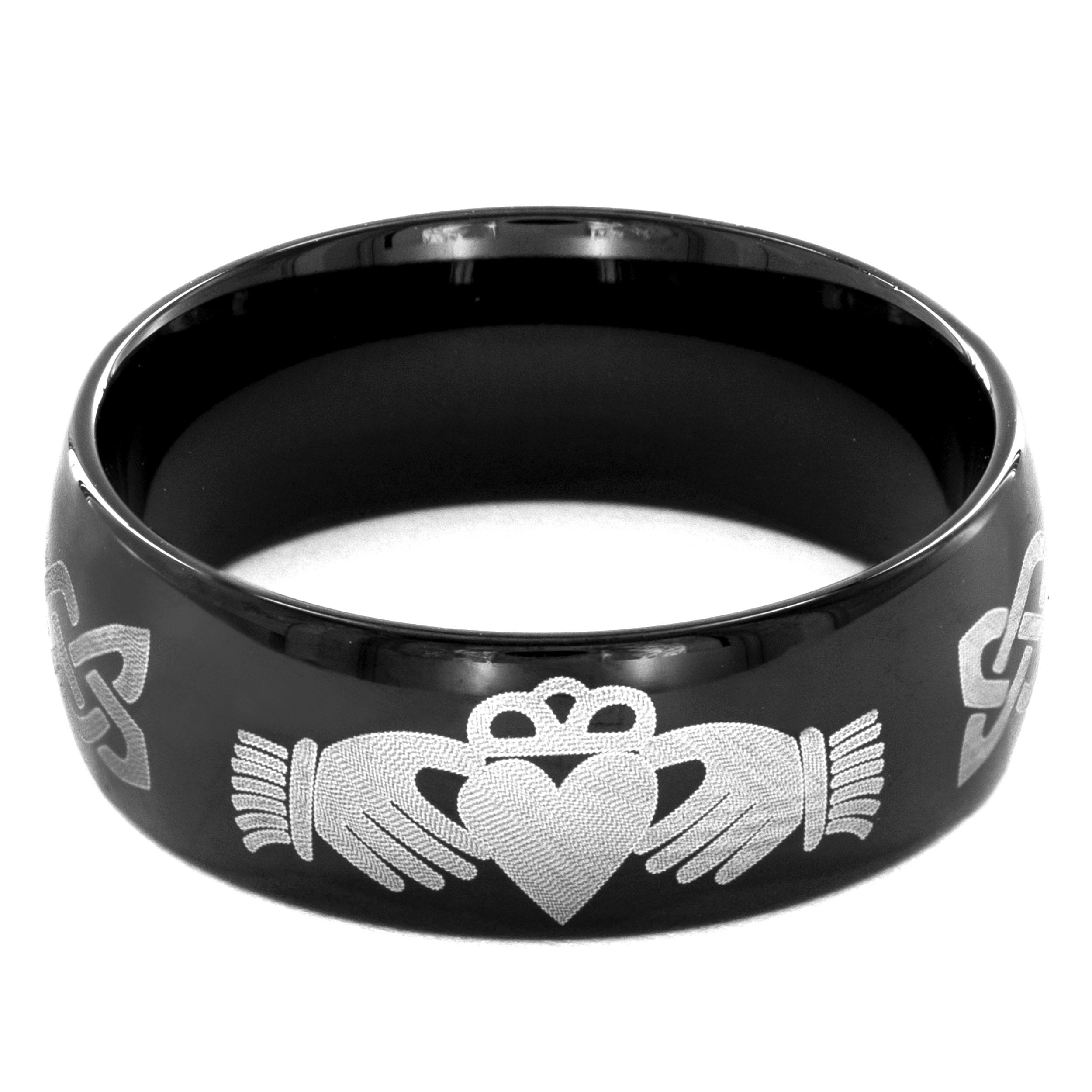 Foto 2 | Anillo West Coast Jewelry De Acero Inoxidable Chapado En Negro De 8 Mm - Venta Internacional.