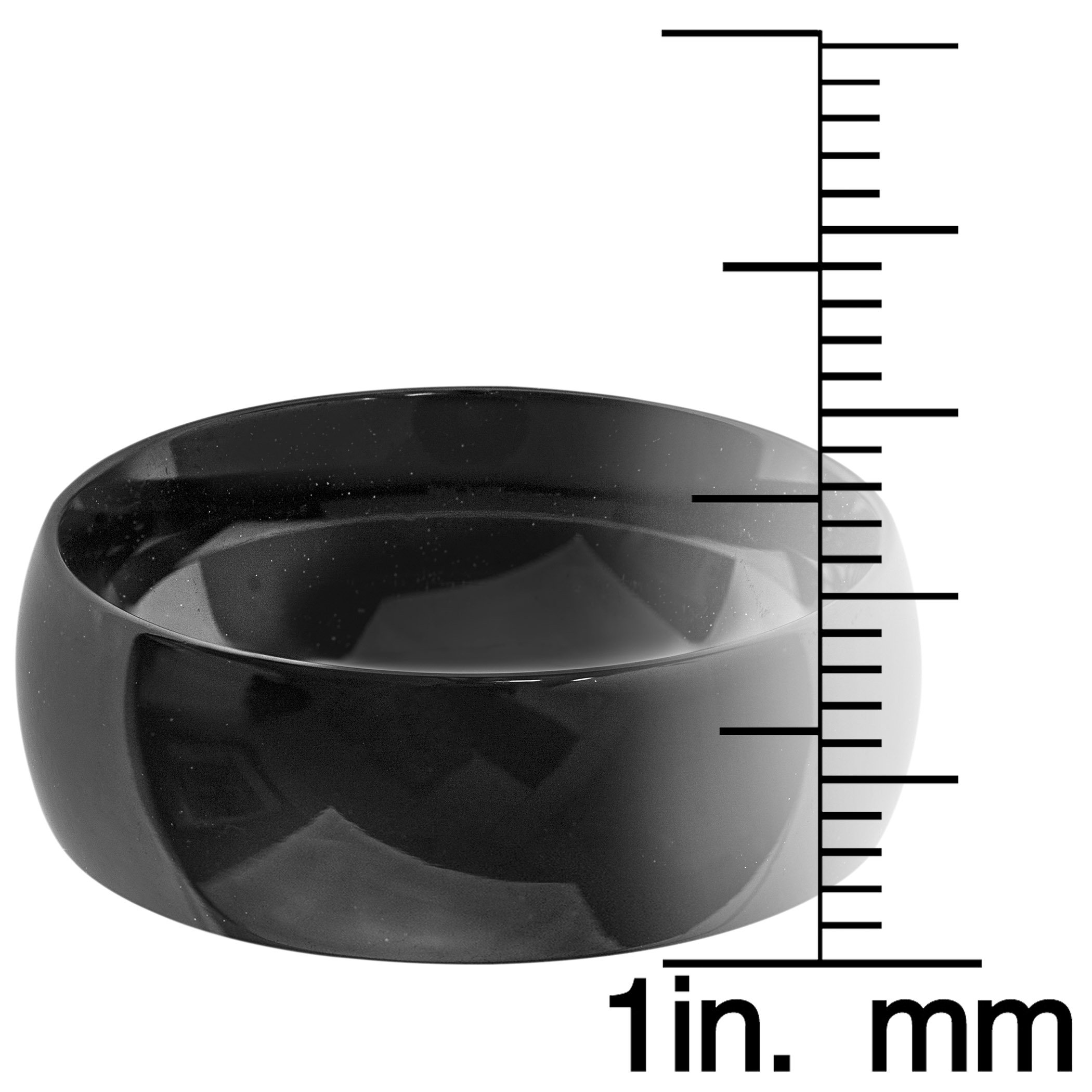 Foto 4 pulgar | Anillo De Boda De Acero Negro Pulido West Coast Jewelry - Venta Internacional.