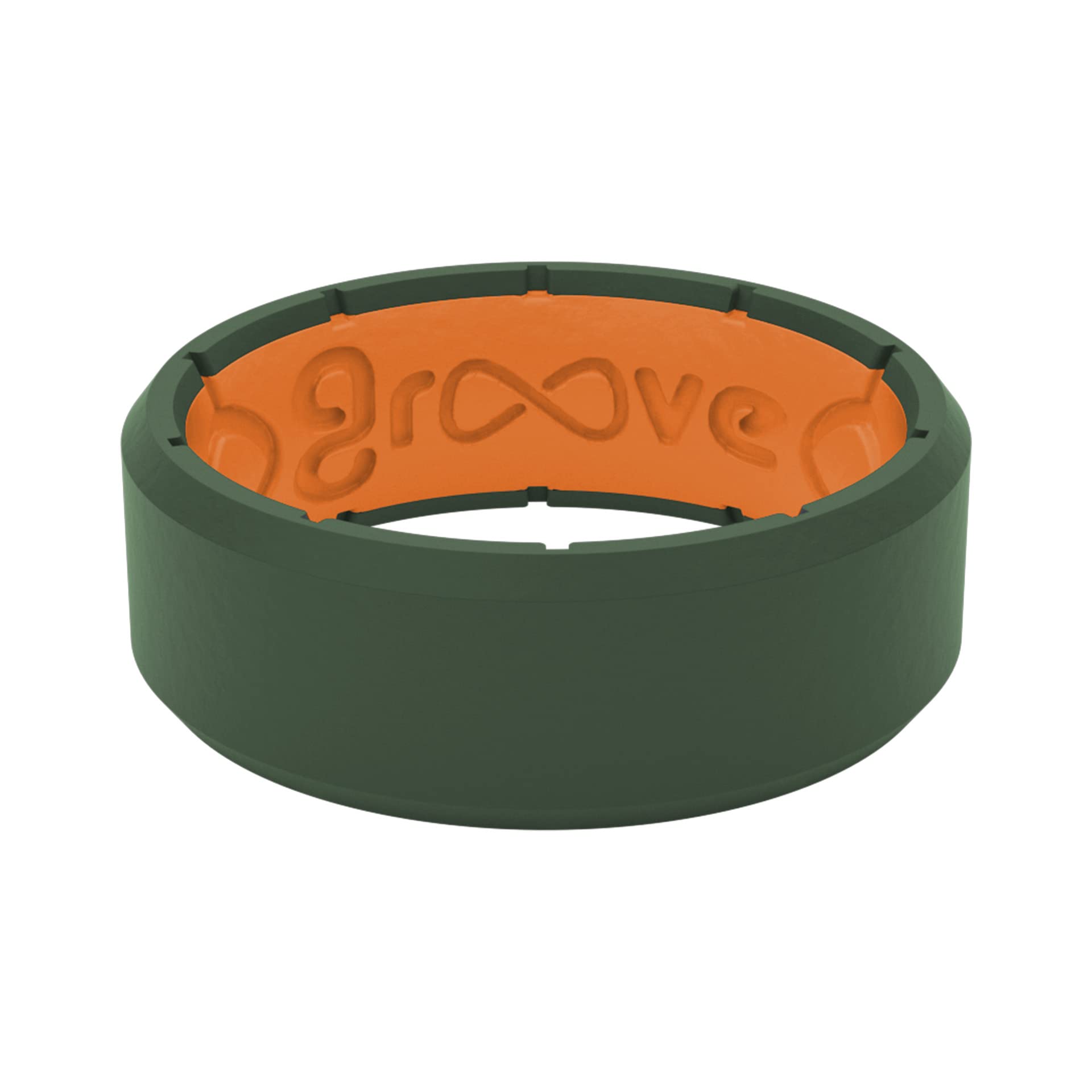 Foto 2 pulgar | Anillo De Silicona Groove Life Edge Verde Musgo/naranja Talla 11 Para Hombre - Venta Internacional.