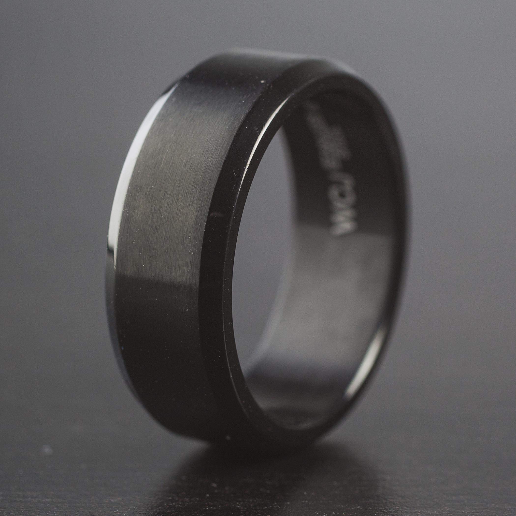 Foto 6 pulgar | Anillo West Coast Jewelry De Acero Negro Satinado Y Pulido - Venta Internacional.