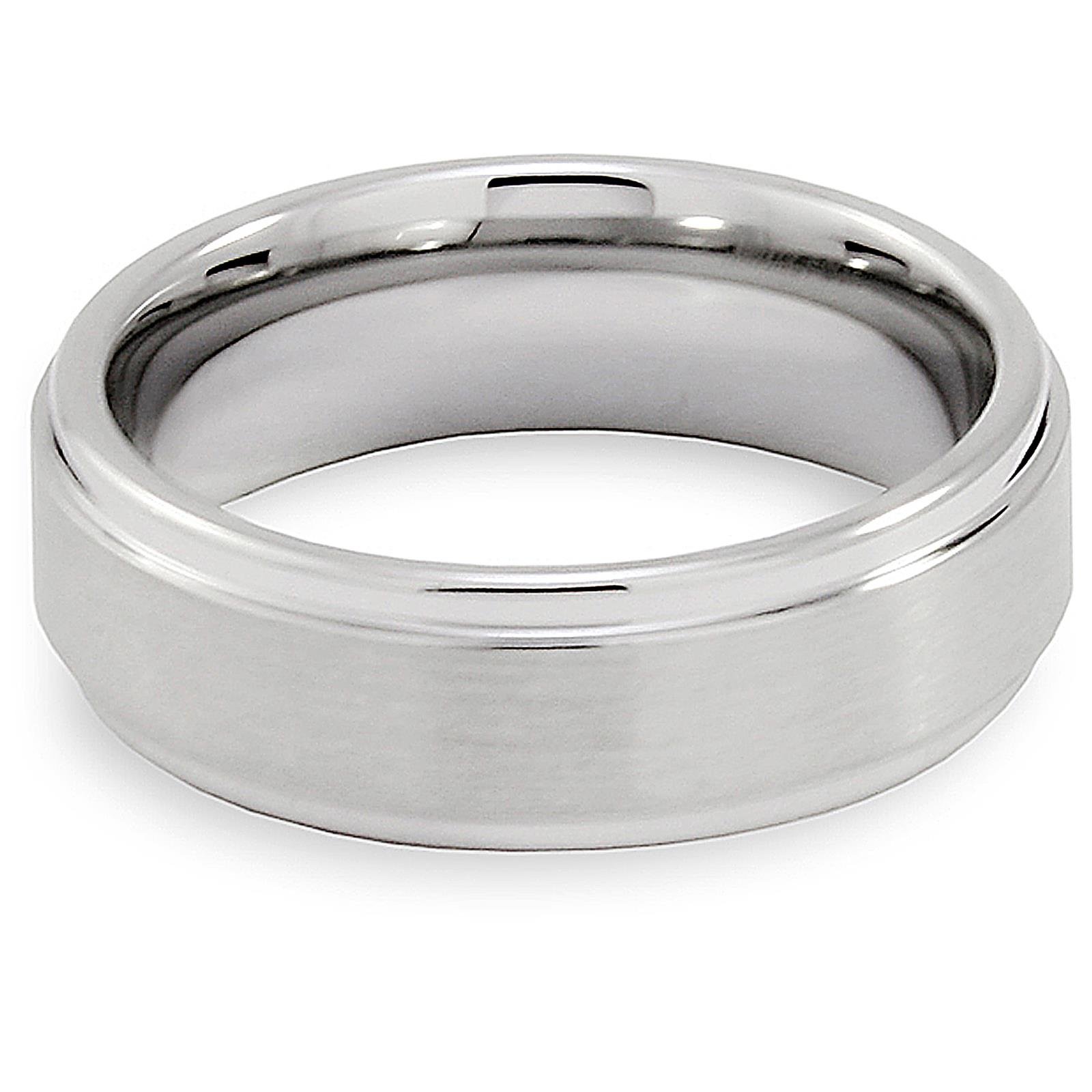 Foto 3 pulgar | Anillo West Coast Jewelry De Carburo De Tungsteno Cepillado, 7 Mm, Tamaño 9 - Venta Internacional.