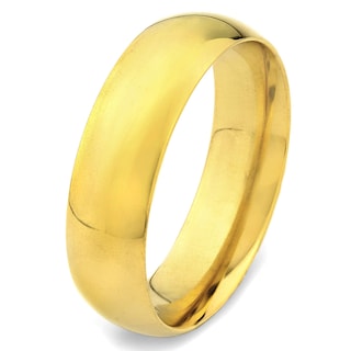Foto 1 | Anillo De Boda De Acero Inoxidable Chapado En Oro Pulido Para Hombre, West Coast Jewelry - Venta Internacional.