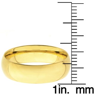 Foto 3 | Anillo De Boda De Acero Inoxidable Chapado En Oro Pulido Para Hombre, West Coast Jewelry - Venta Internacional.