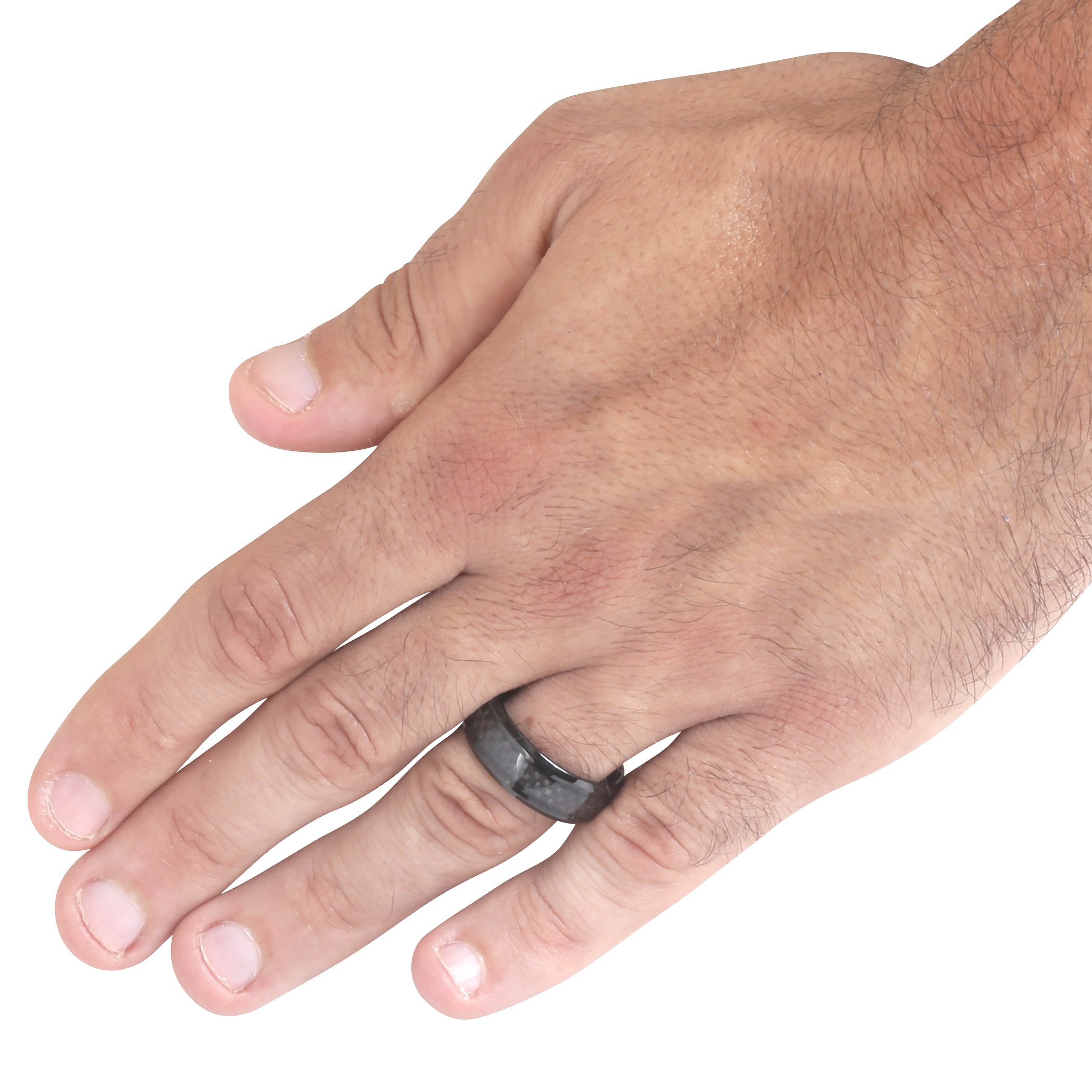 Foto 5 pulgar | Anillo West Coast Jewelry De Acero Inoxidable Chapado En Negro Para Hombre - Venta Internacional.