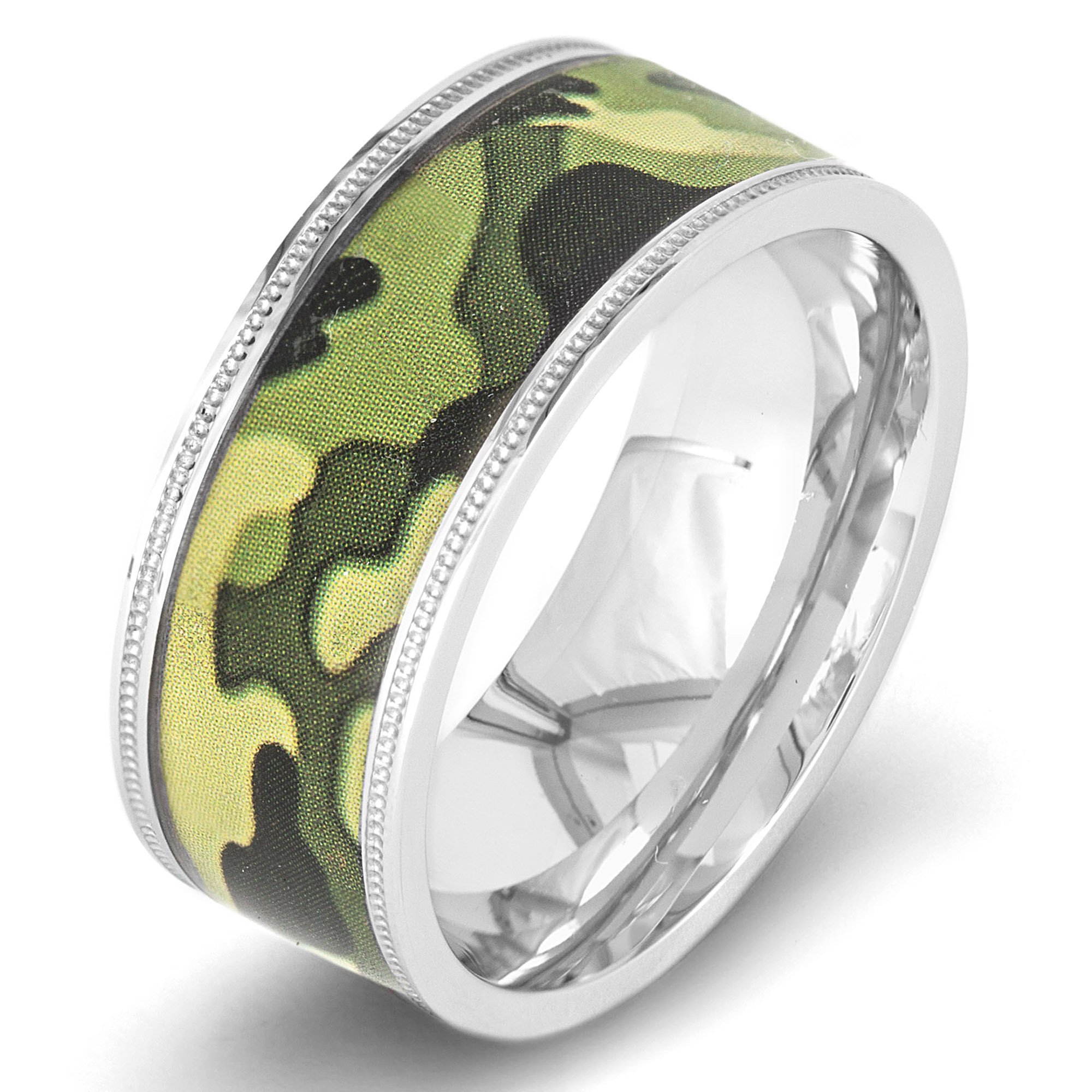 Foto 1 | Anillo West Coast Jewelry De Acero Inoxidable Con Camuflaje Verde - Venta Internacional.
