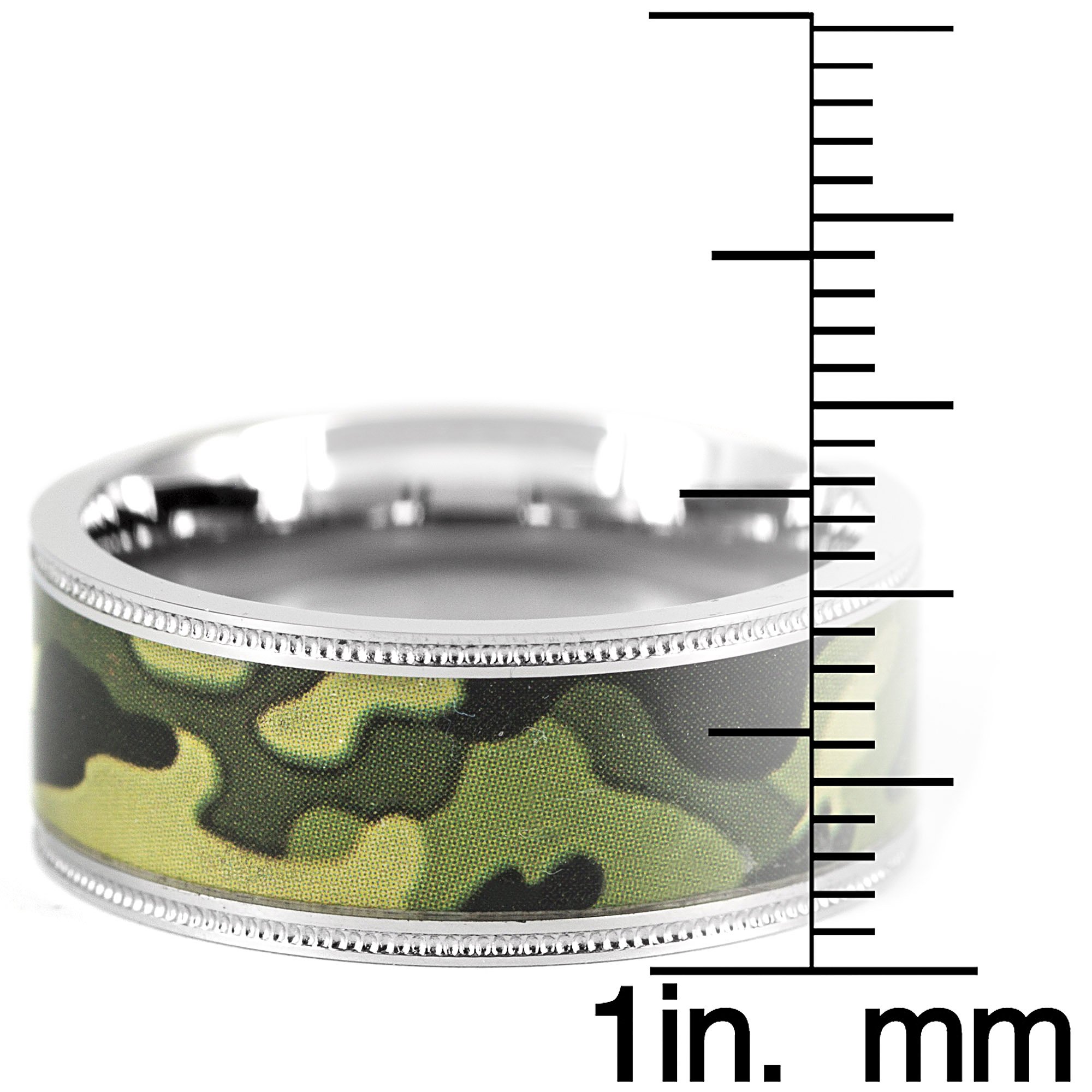 Foto 3 | Anillo West Coast Jewelry De Acero Inoxidable Con Camuflaje Verde - Venta Internacional.
