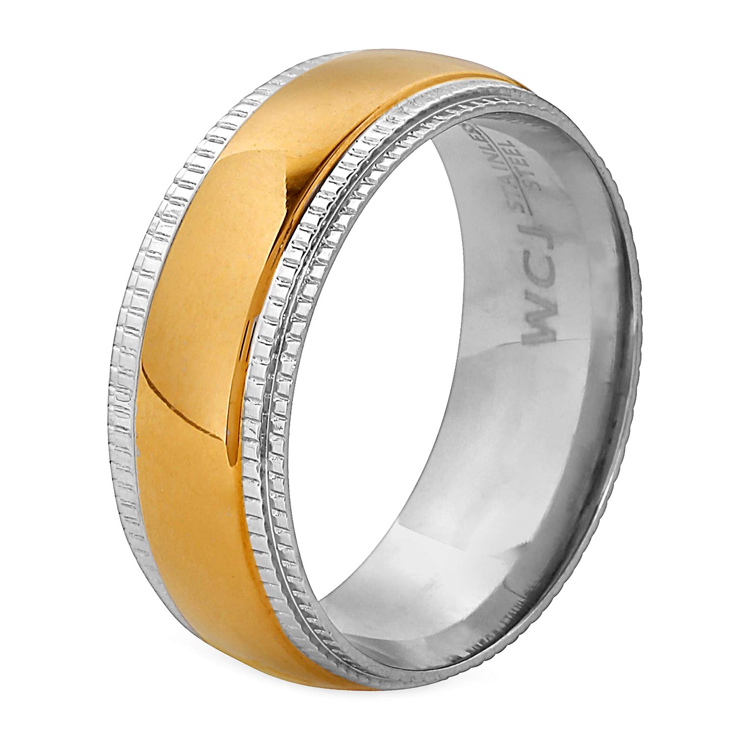 Foto 2 pulgar | Anillo West Coast Jewelry De Acero Inoxidable Chapado En Oro Para Hombre - Venta Internacional.