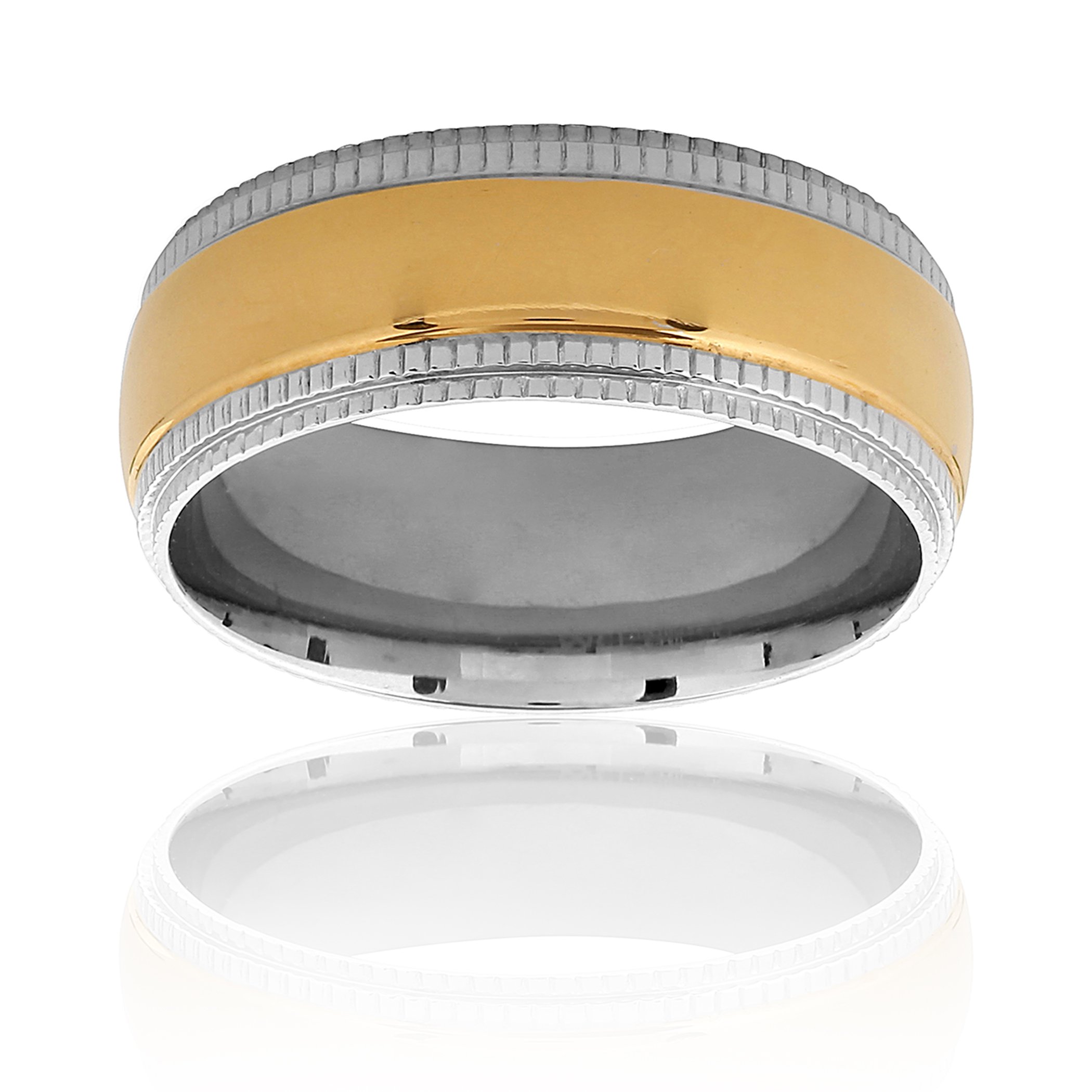 Foto 3 pulgar | Anillo West Coast Jewelry De Acero Inoxidable Chapado En Oro Para Hombre - Venta Internacional.