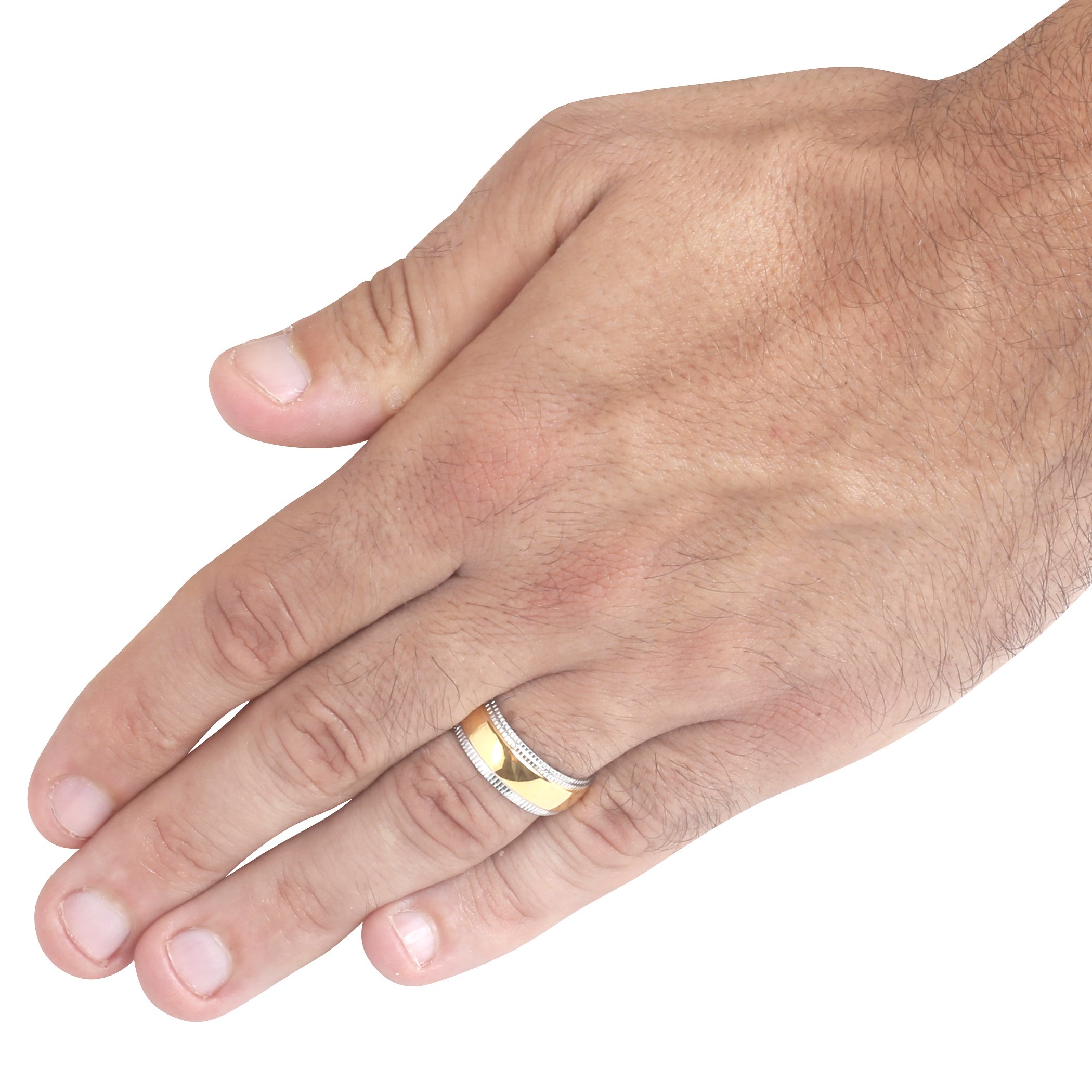 Foto 5 pulgar | Anillo West Coast Jewelry De Acero Inoxidable Chapado En Oro Para Hombre - Venta Internacional.