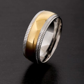 Foto 5 | Anillo West Coast Jewelry De Acero Inoxidable Chapado En Oro Para Hombre - Venta Internacional.