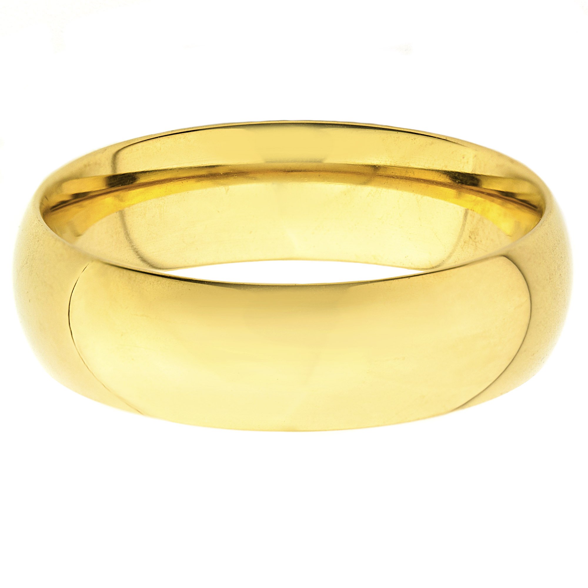 Foto 3 pulgar | Anillo De Boda West Coast Jewelry De Acero Chapado En Oro De 6 Mm - Venta Internacional.