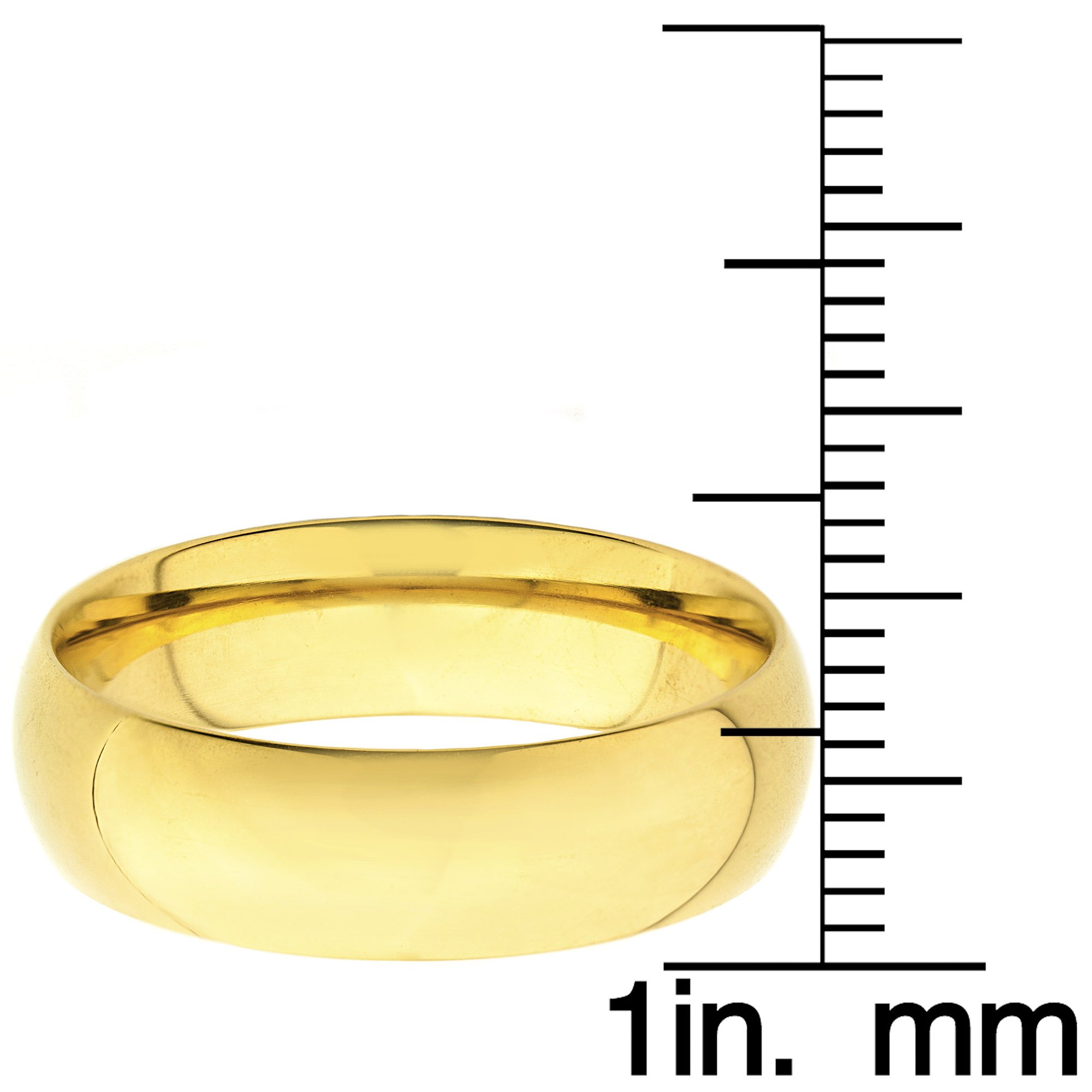 Foto 4 pulgar | Anillo De Boda West Coast Jewelry De Acero Chapado En Oro De 6 Mm - Venta Internacional.