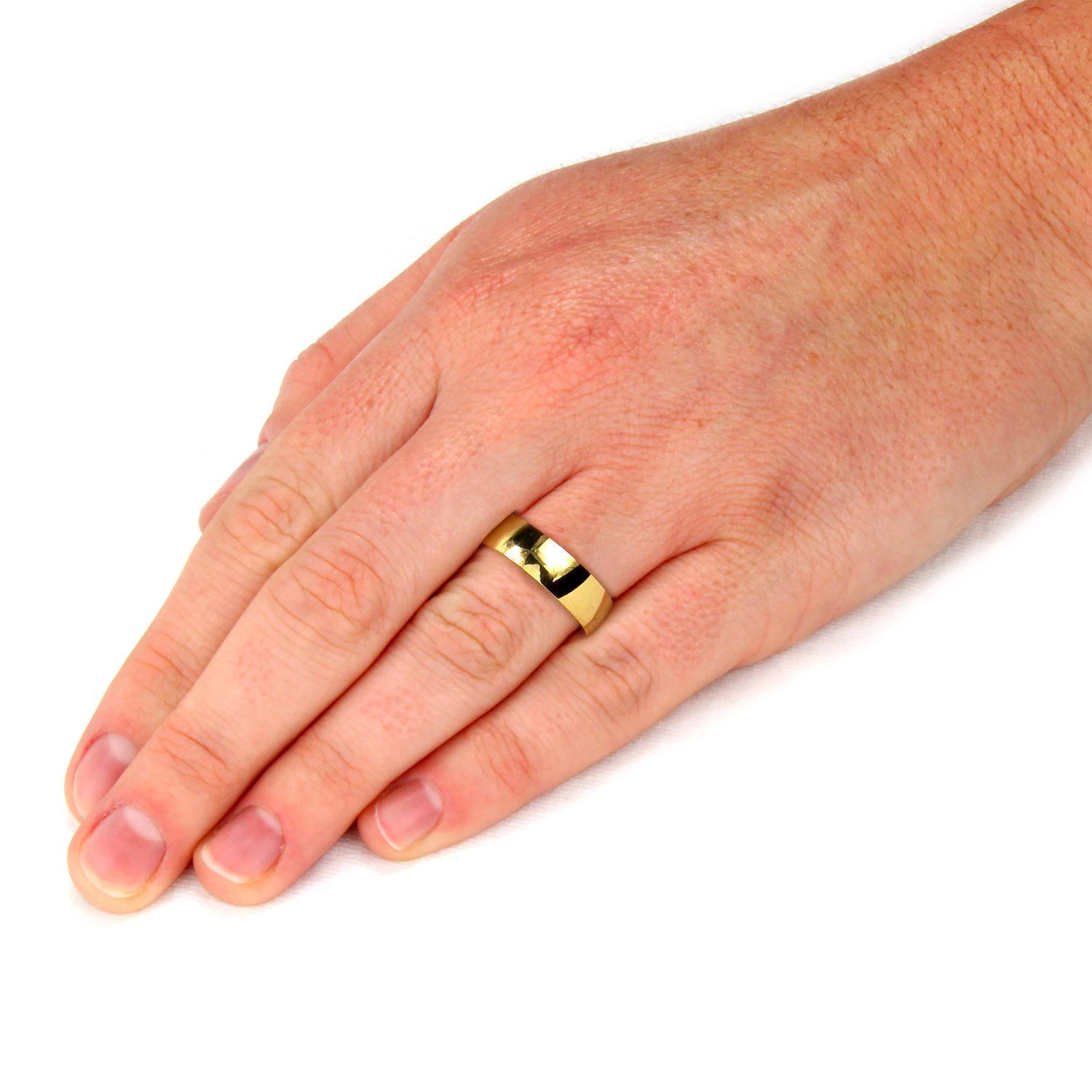 Foto 5 pulgar | Anillo De Boda West Coast Jewelry De Acero Chapado En Oro De 6 Mm - Venta Internacional.