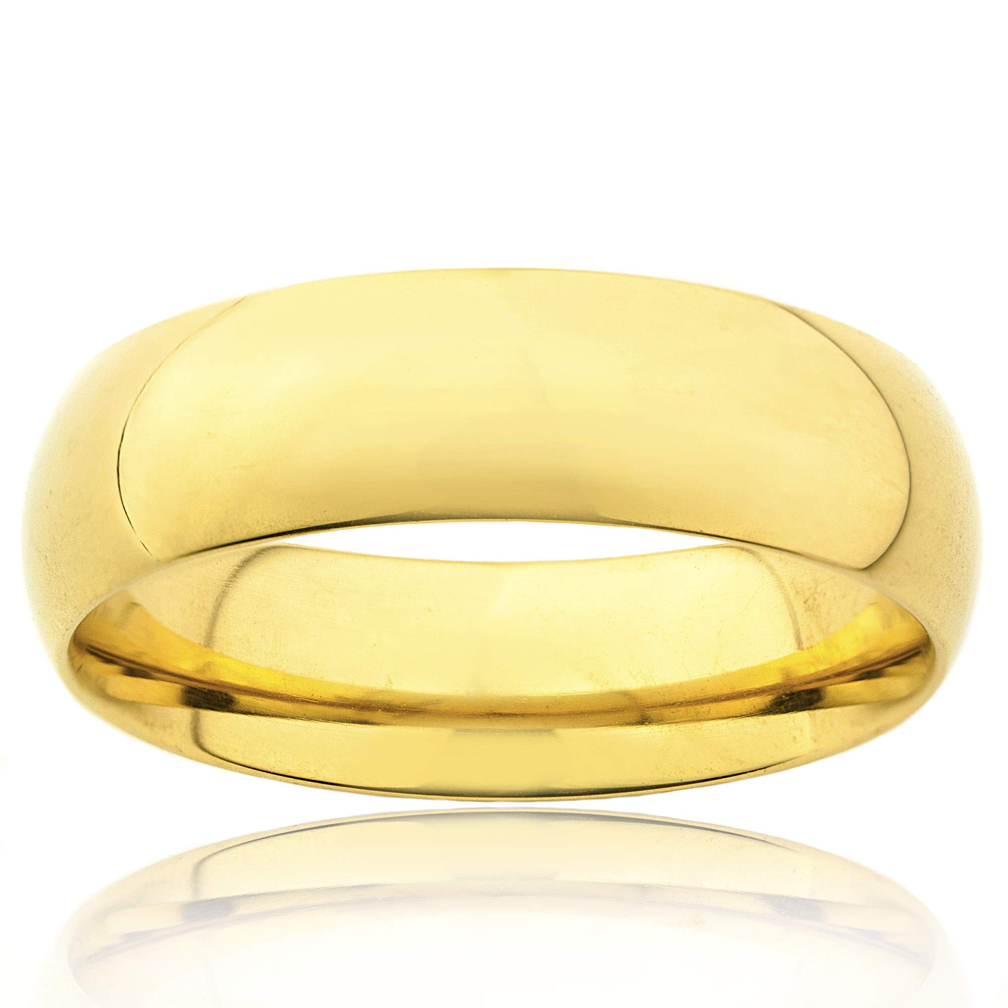 Foto 6 pulgar | Anillo De Boda West Coast Jewelry De Acero Chapado En Oro De 6 Mm - Venta Internacional.