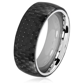 Foto 1 | Anillo West Coast Jewelry De Acero Inoxidable Y Fibra De Carbono De 8 Mm - Venta Internacional.