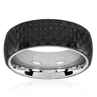 Foto 2 | Anillo West Coast Jewelry De Acero Inoxidable Y Fibra De Carbono De 8 Mm - Venta Internacional.
