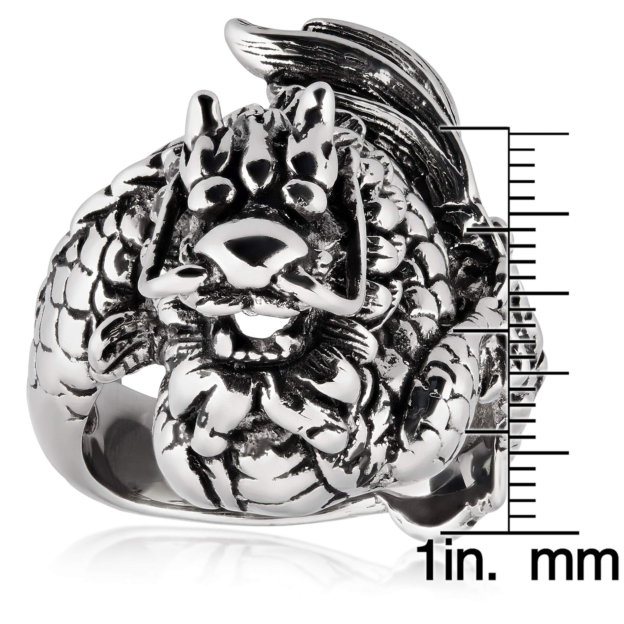 Foto 4 pulgar | Anillo West Coast Jewelry Con Dragón Chino De Acero Inoxidable Para Hombre - Venta Internacional.