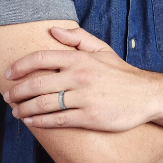 Foto 4 | Anillo West Coast Jewelry De Titanio Ranurado De 6 Mm Para Hombre - Venta Internacional.