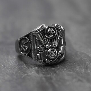 Foto 4 | Ring West Coast Jewelry V2 Engine Biker De Acero Inoxidable Para Hombre - Venta Internacional.