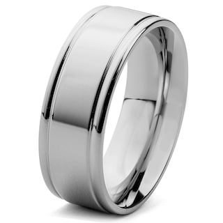 Foto 1 | Anillo West Coast Jewelry De Acero Inoxidable Con Borde Acanalado Para Hombre - Venta Internacional.