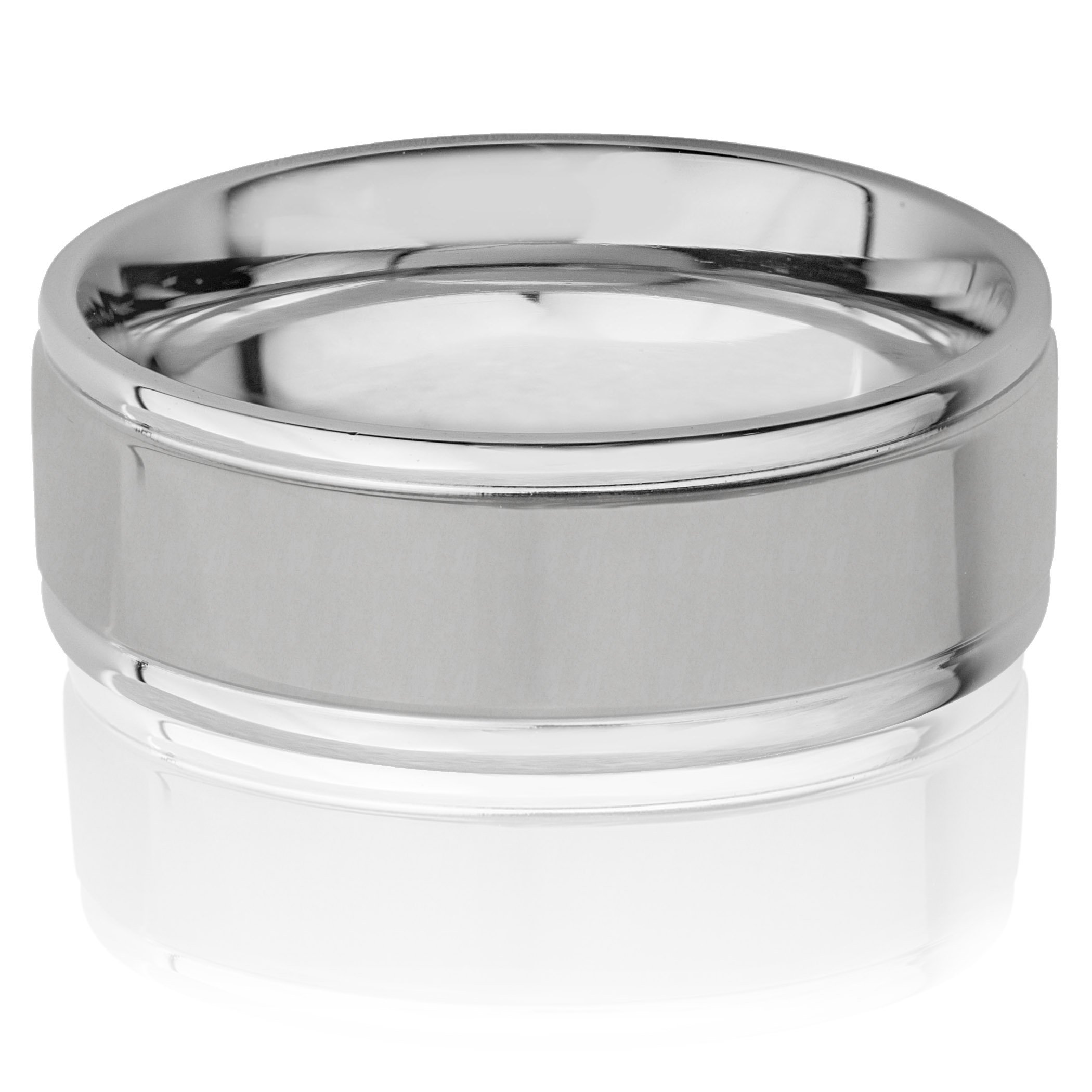 Foto 3 pulgar | Anillo West Coast Jewelry De Acero Inoxidable Con Borde Acanalado Para Hombre - Venta Internacional.