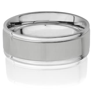 Foto 2 | Anillo West Coast Jewelry De Acero Inoxidable Con Borde Acanalado Para Hombre - Venta Internacional.
