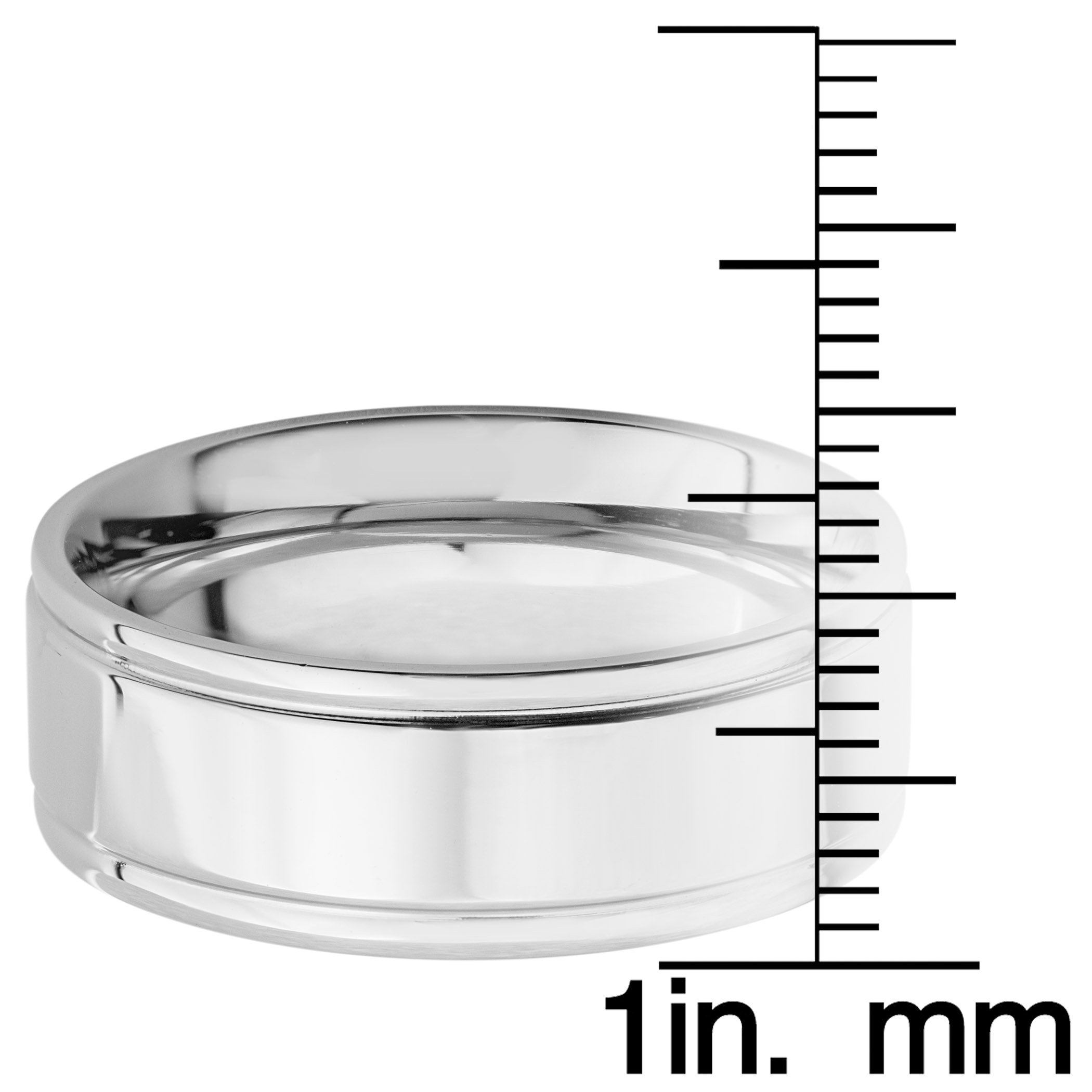 Foto 4 pulgar | Anillo West Coast Jewelry De Acero Inoxidable Con Borde Acanalado Para Hombre - Venta Internacional.