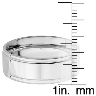 Foto 3 | Anillo West Coast Jewelry De Acero Inoxidable Con Borde Acanalado Para Hombre - Venta Internacional.