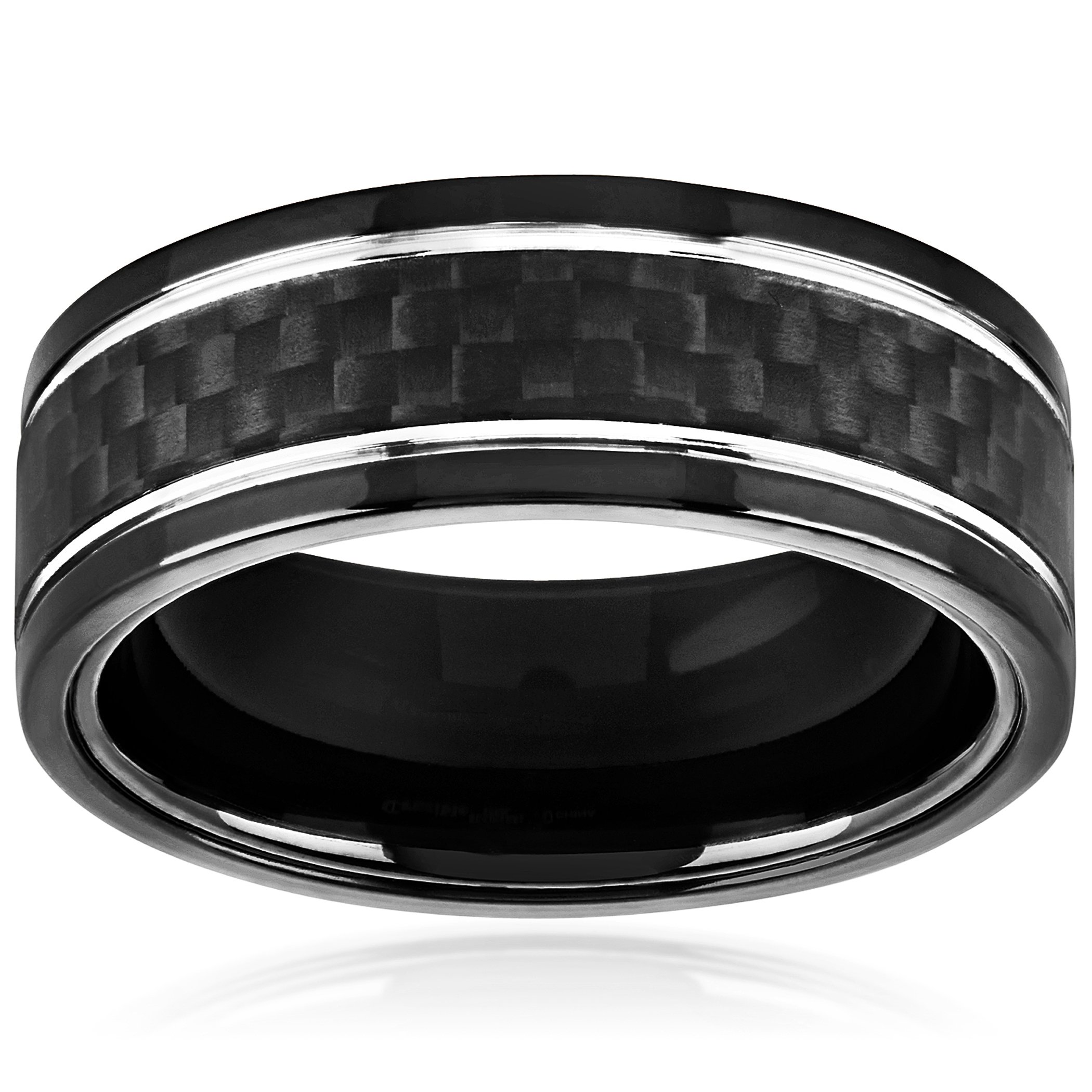Foto 3 pulgar | Anillo West Coast Jewelry De Acero Inoxidable Chapado En Negro Para Hombre - Venta Internacional.