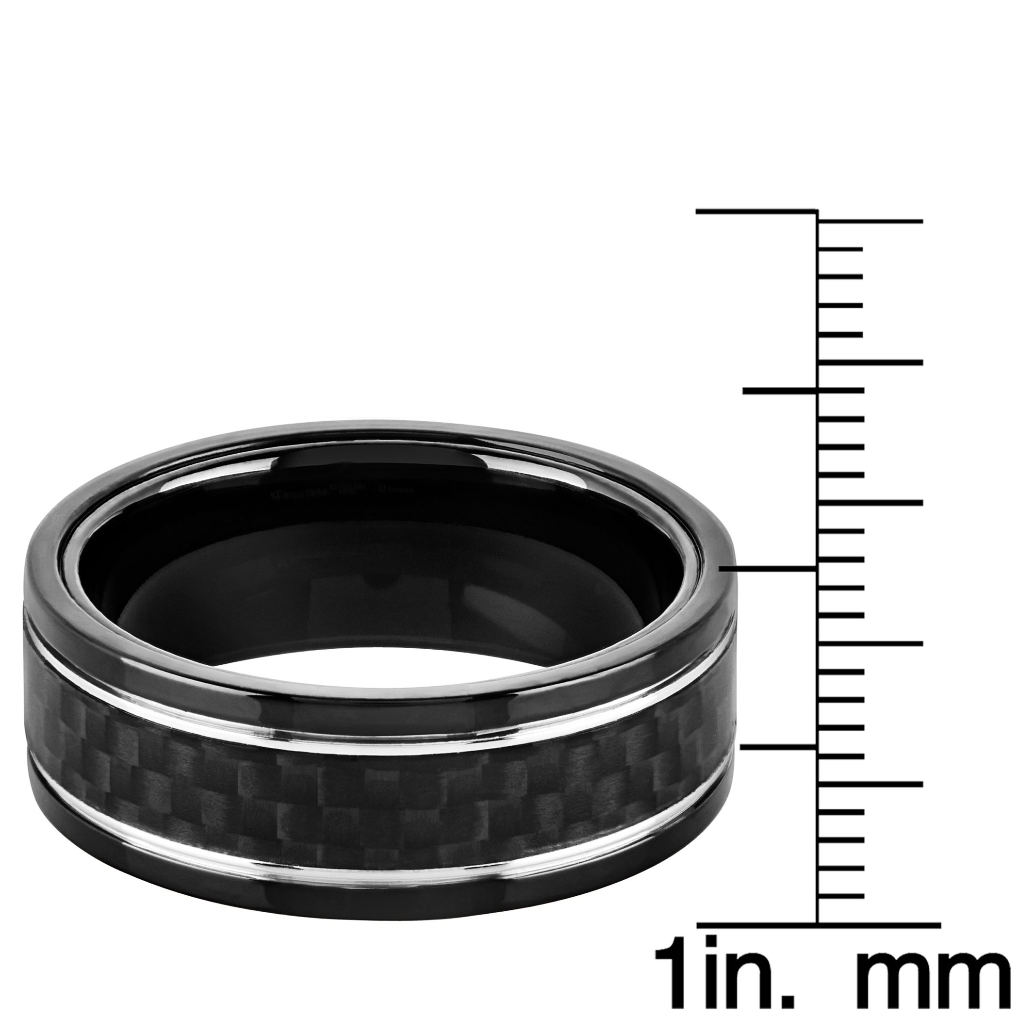 Foto 3 | Anillo West Coast Jewelry De Acero Inoxidable Chapado En Negro Para Hombre - Venta Internacional.