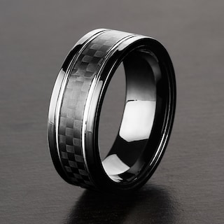 Foto 4 | Anillo West Coast Jewelry De Acero Inoxidable Chapado En Negro Para Hombre - Venta Internacional.