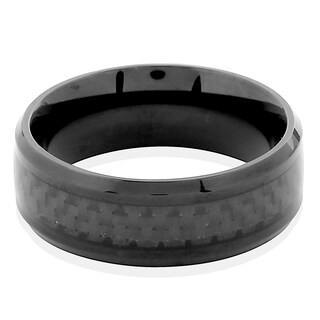 Foto 3 | Anillo West Coast Jewelry De Acero Inoxidable Chapado En Negro Para Hombre - Venta Internacional.