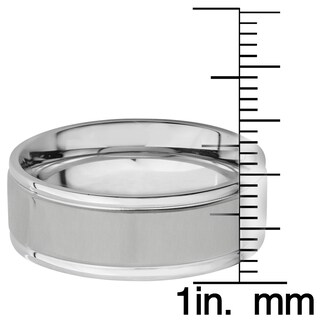 Foto 3 | Anillo West Coast Jewelry De Acero Inoxidable Con Acabado Cepillado De 8 Mm - Venta Internacional.