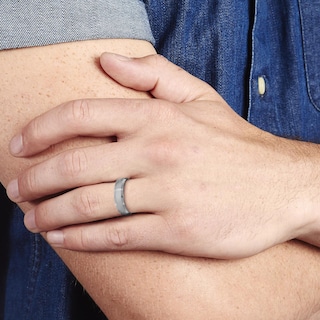 Foto 4 | Anillo West Coast Jewelry De Titanio Ranurado De 6 Mm Para Hombre - Venta Internacional.