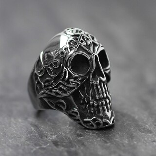 Foto 4 | Anillo De Acero Inoxidable West Coast Jewelry Con Calavera Celta Para Moteros - Venta Internacional.