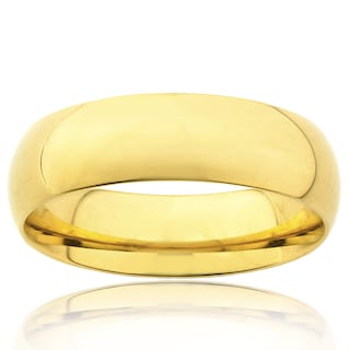 Foto 5 | Anillo De Boda De Acero Inoxidable Chapado En Oro Pulido Para Hombre, West Coast Jewelry - Venta Internacional.