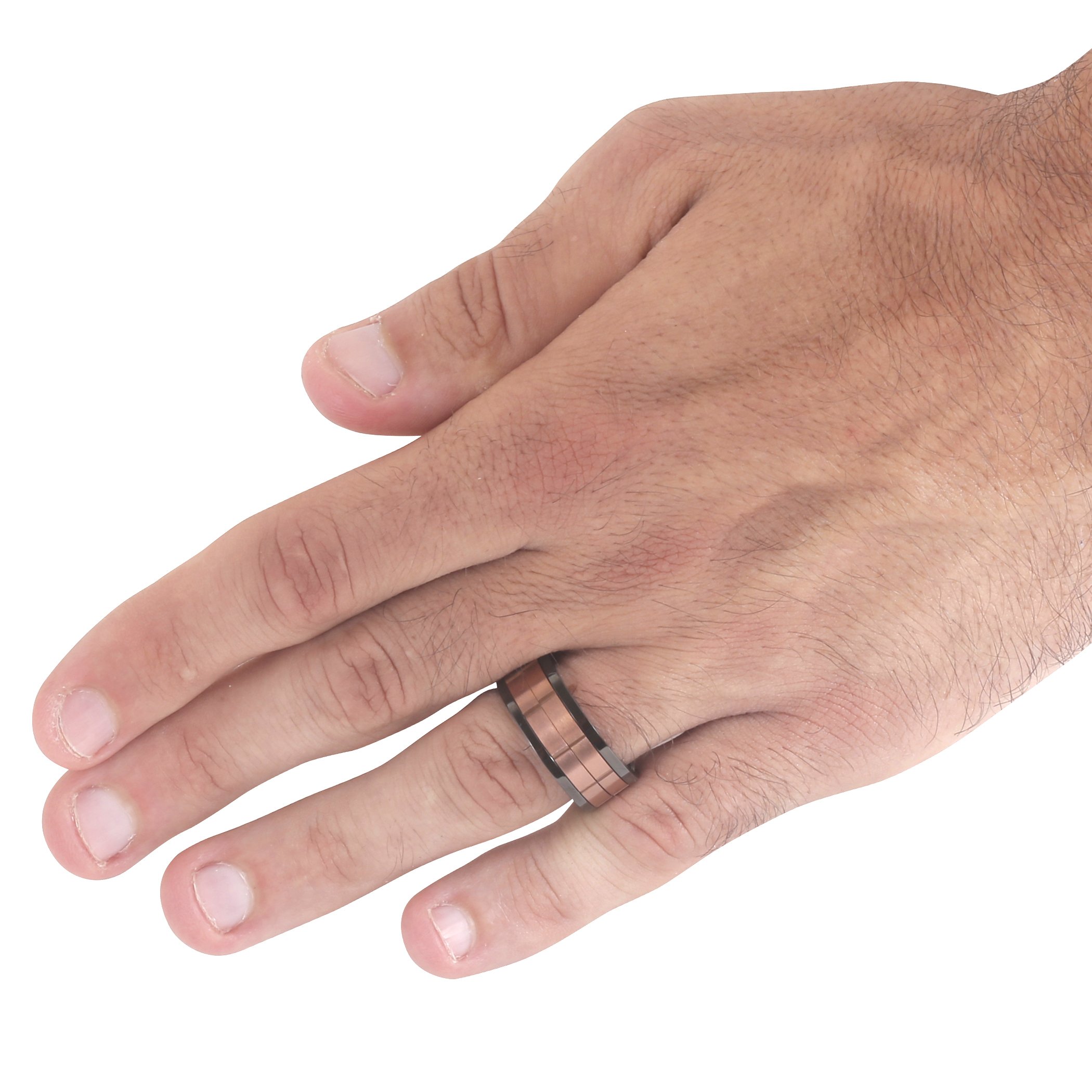 Foto 5 pulgar | Anillo West Coast Jewelry De Acero Inoxidable Bicolor Para Hombre - Venta Internacional.