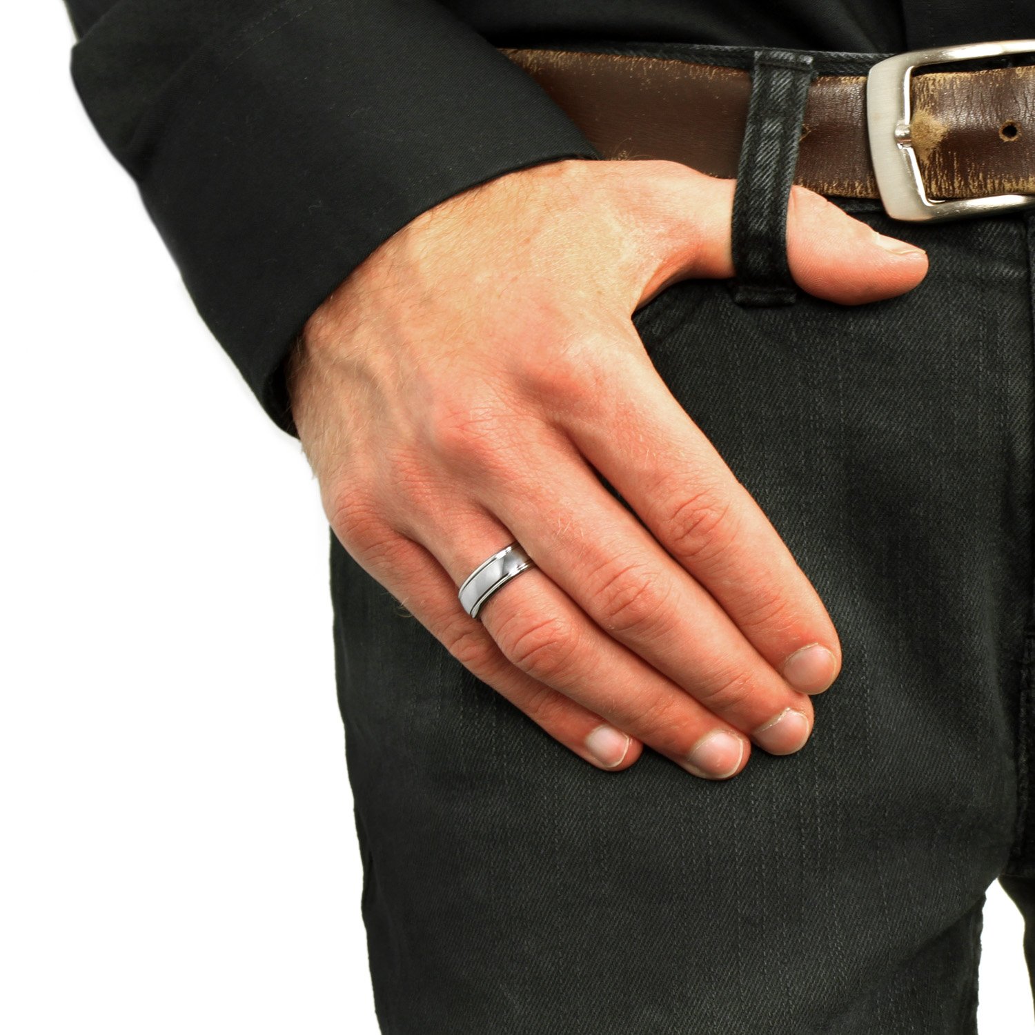 Foto 7 | Anillo De Boda West Coast Jewelry, Carburo De Tungsteno, 7 Mm - Venta Internacional.