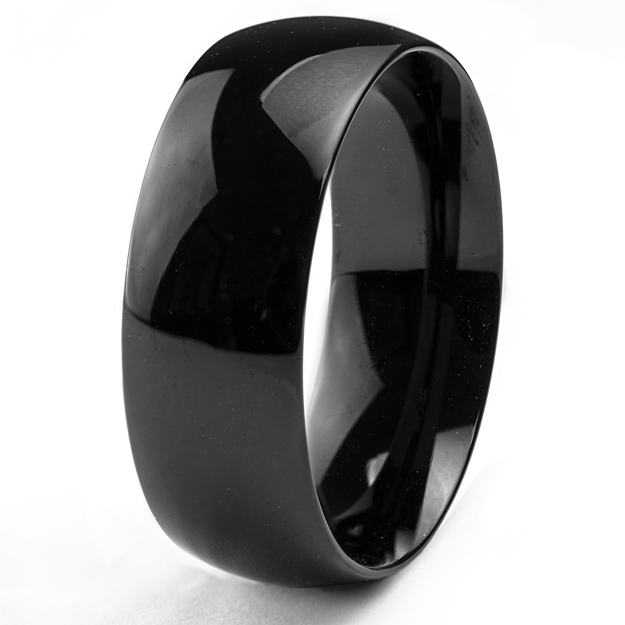 Foto 2 pulgar | Anillo De Boda De Acero Negro Pulido West Coast Jewelry - Venta Internacional.