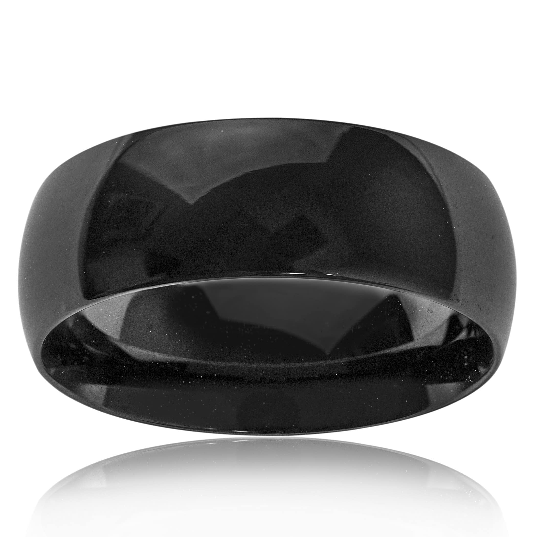 Foto 4 pulgar | Anillo De Boda De Acero Negro Pulido West Coast Jewelry - Venta Internacional.