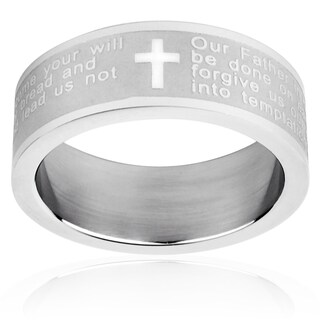 Foto 2 | Anillo West Coast Jewelry Lord's Prayer De Acero Inoxidable De 8 Mm - Venta Internacional.