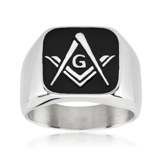 Foto 2 | Anillo West Coast Jewelry Masonic Shield De Acero Inoxidable - Venta Internacional.