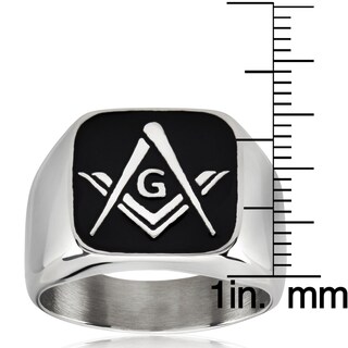 Foto 3 | Anillo West Coast Jewelry Masonic Shield De Acero Inoxidable - Venta Internacional.