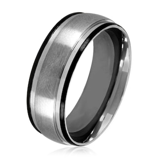 Foto 1 | Anillo West Coast Jewelry De Acero Inoxidable Satinado Bicolor De 8 Mm - Venta Internacional.