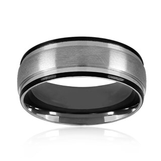 Foto 2 | Anillo West Coast Jewelry De Acero Inoxidable Satinado Bicolor De 8 Mm - Venta Internacional.
