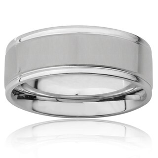 Foto 5 | Anillo West Coast Jewelry De Acero Inoxidable Con Acabado Cepillado De 8 Mm - Venta Internacional.