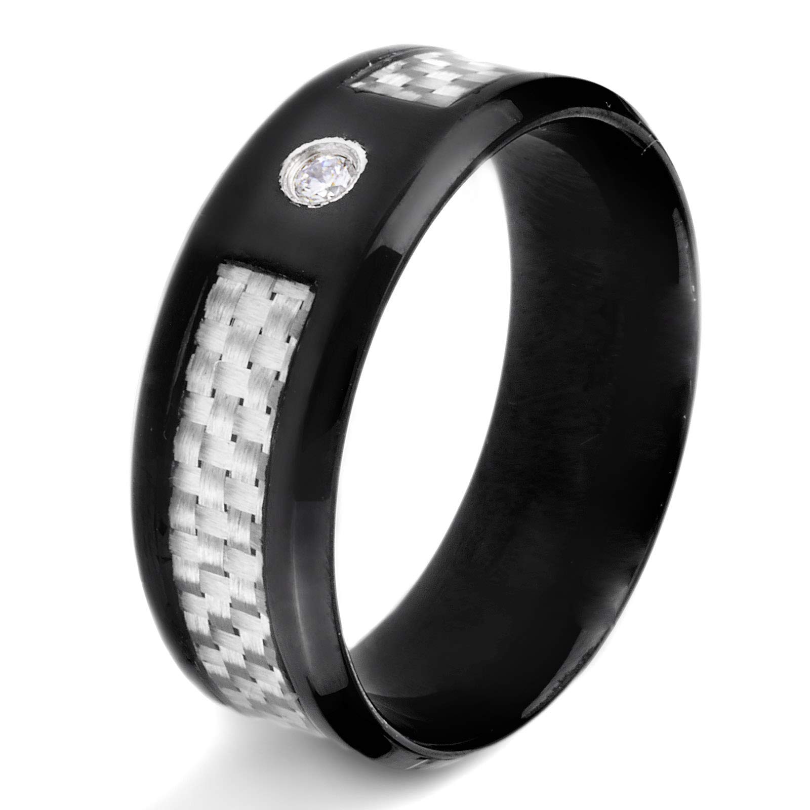 Foto 2 pulgar | Anillo West Coast Jewelry De Acero Inoxidable Chapado En Negro Para Hombre - Venta Internacional.